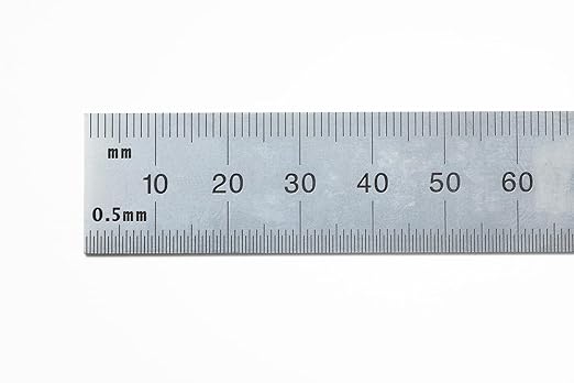 PEC Tools Flexible 24-Inch Machinist's Rule, High-Carbon Steel, Markings of 1/10", 1/100", 0.5mm, 1mm, Suitable for CNC Operators and Engineers, Decimal Inch and Metric Systems, Made in USA
