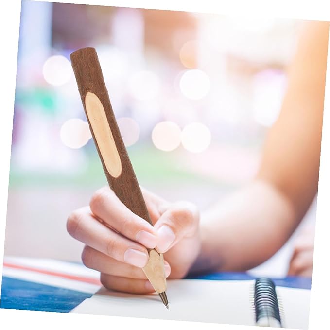 Wood Ballpoint Pens 17cm 10pcs Natural Tree Branch Biodegradable Writing Pens Lightweight for Home Office Use