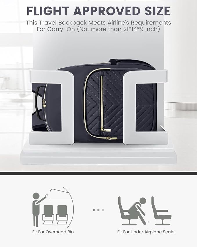 LOVEVOOK Laptop Backpack Purse for Women, Work Travel Computer Bags, College School Backpack for Student Girl, Quilted Casual Daypack with USB Port, Fit 15.6 Inch Laptop, Dark Grey