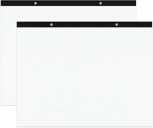 (2-Pack) Large Engineering Graph Paper Pad - 22" x 17" Grid Paper Notepad, 4"x4" Blue Grid 100 Sheets/200 Pages Paper for Engineer Architect Designer Mathematician Draftsman