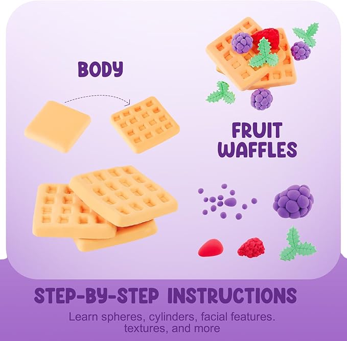 LOUFOR Air Dry Clay Kits - Modeling Clay for Kids, Ultra Light & Soft, Safe & Non-Toxic, DIY Air Dry Clays Kit with Sculpting Tools and Tutorials, Creatible Art Crafts Toys Gifts for Boys Girls