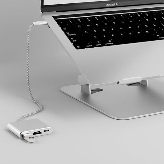 Battony USB-C to 4K HDTV Digital AV Adapter for MacBook Pro/Air, USB 3.0 5Gbps Date Transfer &100W PD & 50cm Braided Cable, Compatible for Mac Pro Air M1 M2 iMac and Other Type C Devices