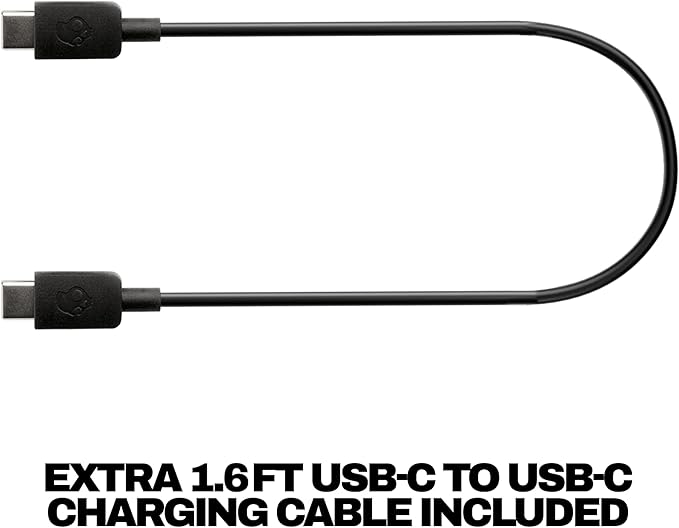 Skullcandy Hesh ANC Wireless Over-Ear Bluetooth Headphones-Extra USB-C Charging Cable,Active NoiseCanceling,22 Hrs Battery,Foldable Lightweight Design, Microphone iPhone Android-True Black(Pack of 2)