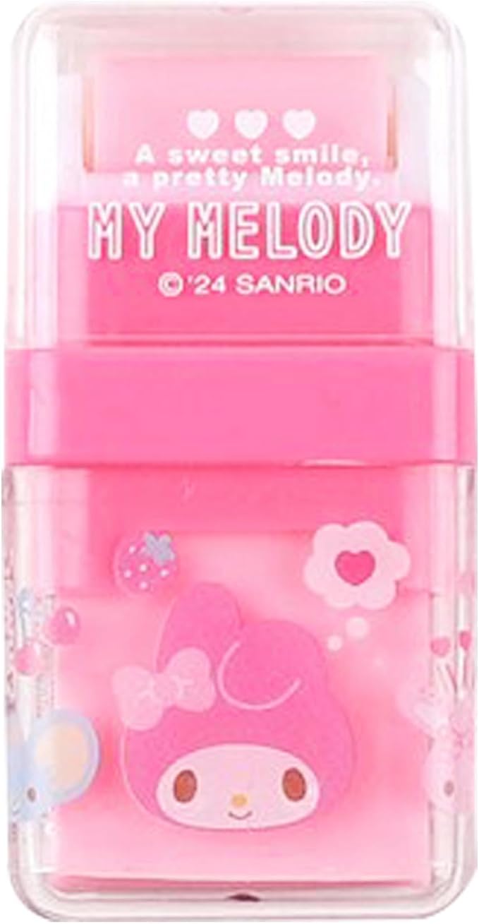 Cute Character Roller Eraser with Built-in Dust Cleaning Roller – Portable & Mess-Free Design - Pink