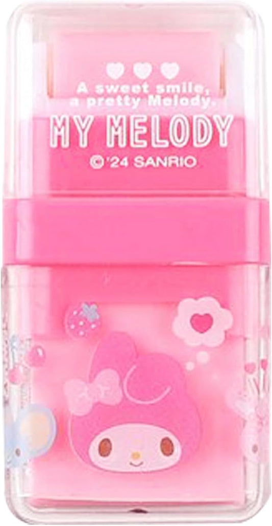 Cute Character Roller Eraser with Built-in Dust Cleaning Roller – Portable & Mess-Free Design - Pink