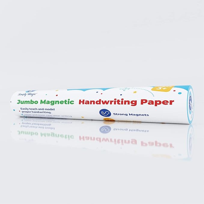 Jumbo Magnetic Handwriting Paper - Large Magnetic Lined Paper for Whiteboard, Primary Dry Erase Notebook Poster, Giant Early Writing Page, Classroom Resources for Teachers Simply Magic - 23" x 18"