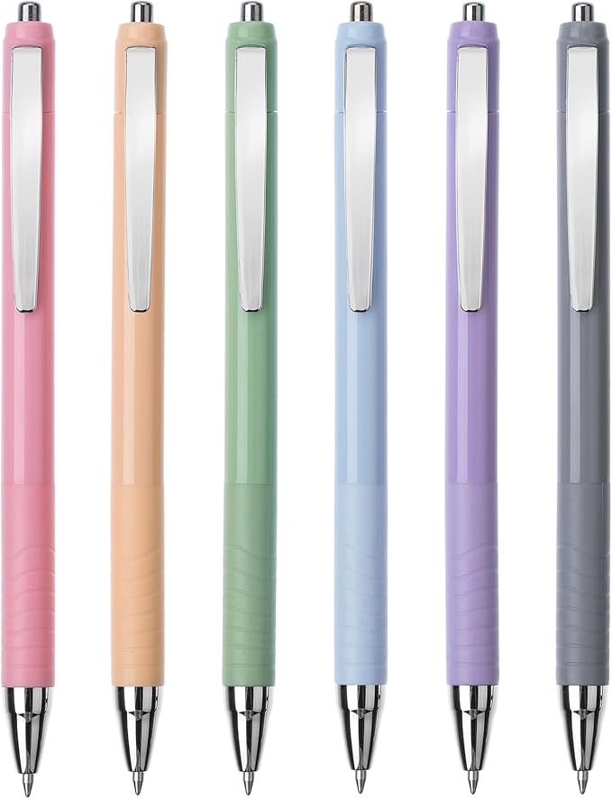 Mr. Pen- Retractable Bible Journaling Pens, 6 Pack, Colored Ink, Smooth Writing Pen, No Smear, Comfortable Grip, Ideal for Bible Journaling, Note-Taking, Writing & Daily Use
