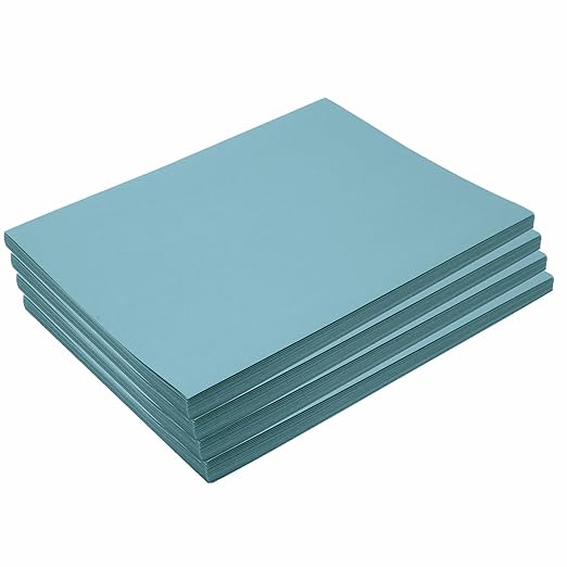 Colorations 9" x 12" Mediumweight Sky Blue Construction Paper - 200 Sheets, Bulk Pack Art Paper, Arts and Crafts, School Supplies, Drawing, Coloring, Painting, 3D Art