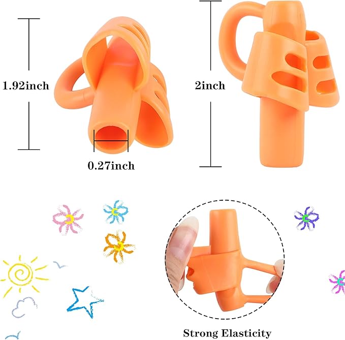 SANNIX 16 PCS Pencil Finger Grips for Handwriting Grip Posture Correction Training Pen Writing Aid Tool for Toddler Preschool Adults Students Special Needs