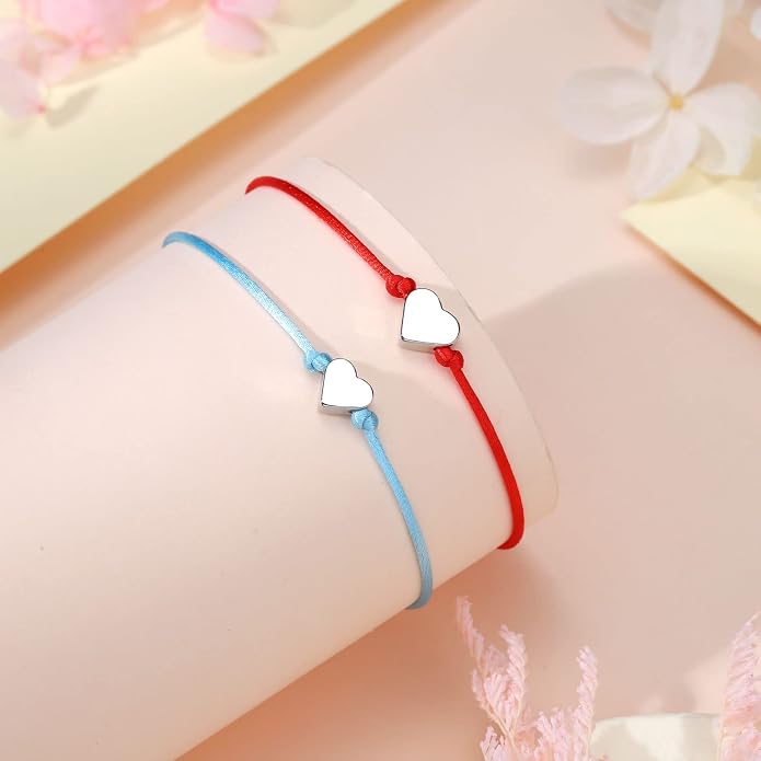 UNGENT THEM Big & Small Heart Bracelets Back to School Gifts for Girls