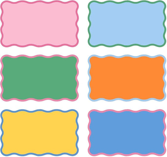 Whaline 120 Pack Scalloped Index Cards 3 x 5 Inch Colored Cardstock Flashcard Color-Blocking Blank Index Cards for Note-taking Studying Organizing School Office Supplies
