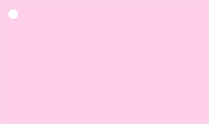 Colonial Cards: 150 Color Cardstock 3" x 5" Index Cards, Unruled with Corner 1-Hole Punched and 4 Binder Rings, Pink