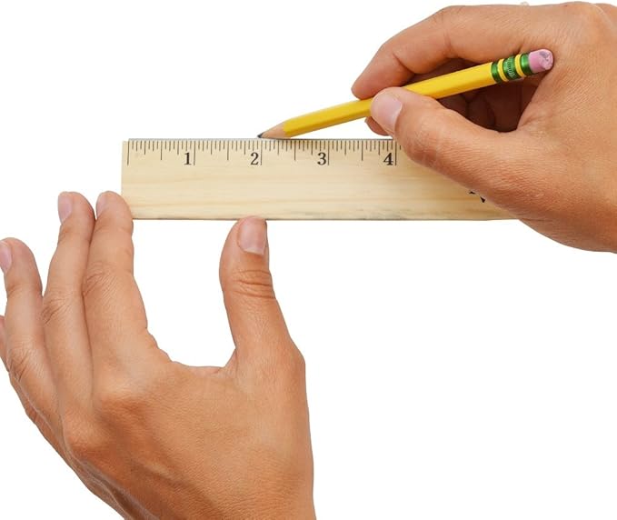 Westcott 12" Beveled Edge Wood Ruler, Pack of 4 (17142)