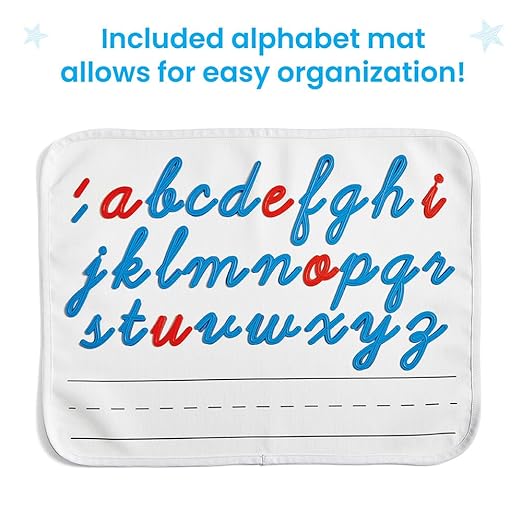 hand2mind Cursive Connecting Lowercase Letters, Tactile Letter Tracing, Cursive Alphabet Handwriting Practice, Fine Motor Activities, Homeschool Supplies, Classroom Manipulatives for Elementary School