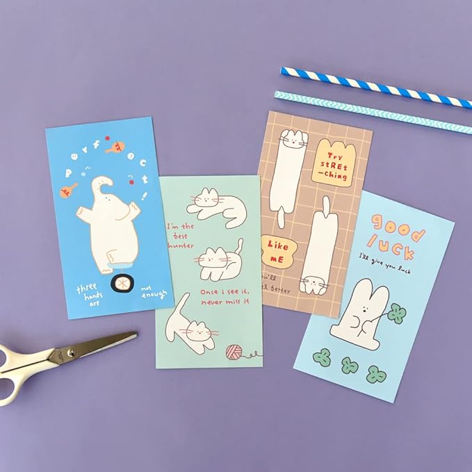 Monolike Story town Afternoon B Mini Letter Paper and Envelopes Set - 8Type, 32 Letter Paper + 16 Envelopes
