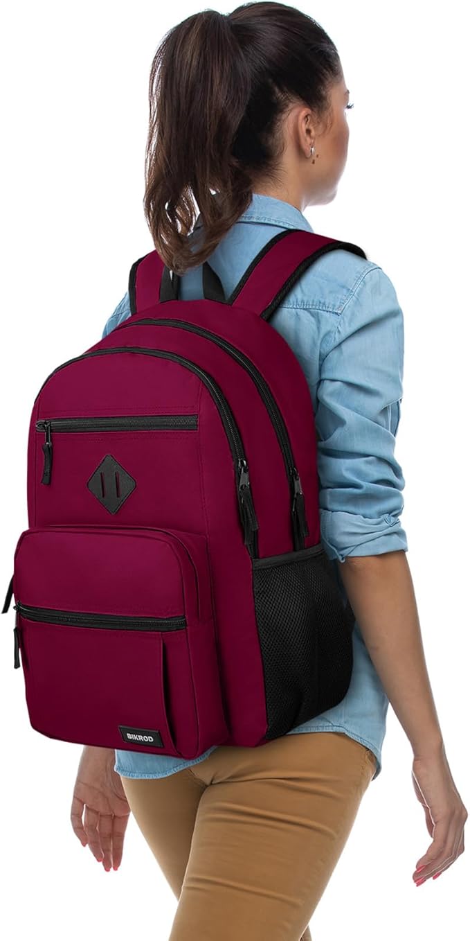 BIKROD Backpack for Girls Women, School Backpack for Teen Boys, Lightweight Casual High School Bookbag, Daily-use Travel Laptop Backpack Fits 15.6 Inch Notebook