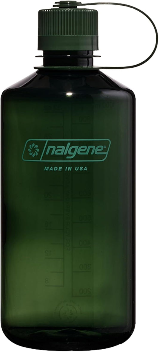 Nalgene 32 oz Narrow Mouth Water Bottle | BPA-Free, Durable & Leak Proof, Lightweight Bottle for Hiking, Gym & Travel, Jade