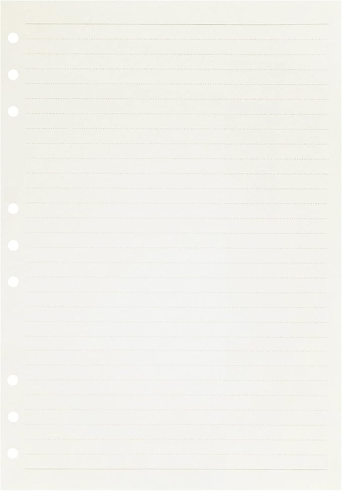 Zelten 2 Pack B5 90 Sheets/180 Pages Lined Loose Leaf Punched Paper Refills Paper for 9 Hole Binder Personal Organizer Diary Notebook Refillable Planner