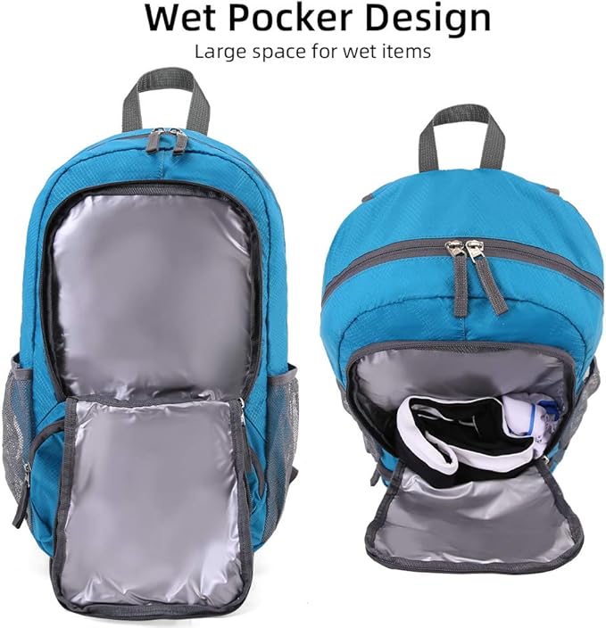 FENGDONG 35L Lightweight Foldable Waterproof Packable Travel Small Hiking Backpack Daypack for men women