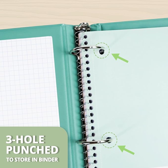 ONAVIA Graph Ruled Single Subject Spiral Notebook, 20 Pack, 4x4 Grid Paper, 8 x 10.5, 70 Sheets Each, Bulk Classroom Notebooks, Pink