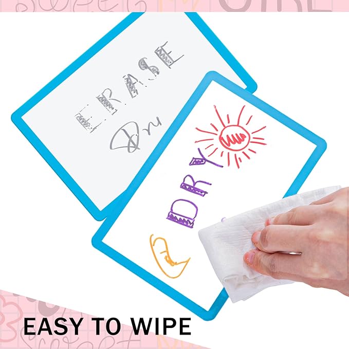 Harloon 100 Pcs Dry Erase Index Cards 4 x 6 Inch Laminated Reusable Dry Erase Note Cards Sheets for Office Home Housework to Do List (Multicolored)