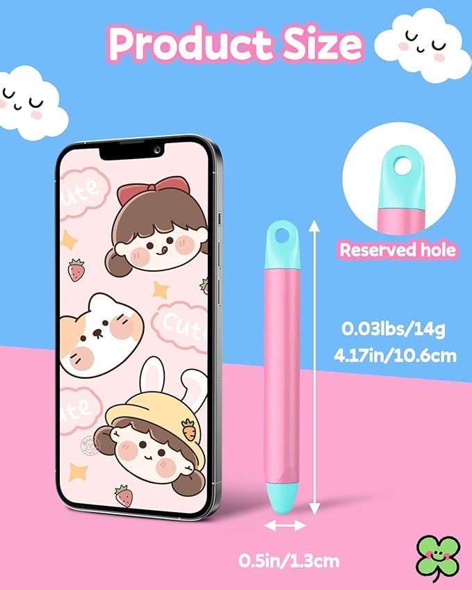 Kid-Friendly Stylus Pen for Touch Screens, 3 Pack Kids Tablet Stylus for iPad, iPhone, Fire Tablet, Fire Kids, Samsung Tablets and All Touch Screen Devices, Safe Stylus Pen for Kids (Only Pens)