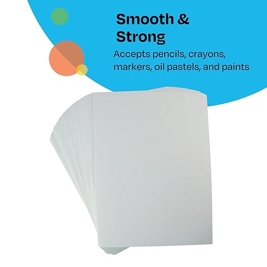 Childcraft Construction Paper, 9 x 12 Inches, White, 500 Sheets