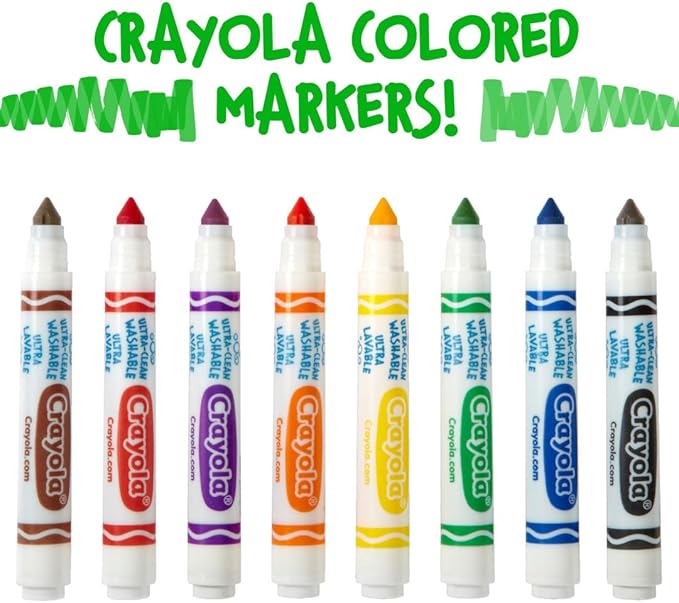 Crayola 12 Count Washable Bulk Markers, Green