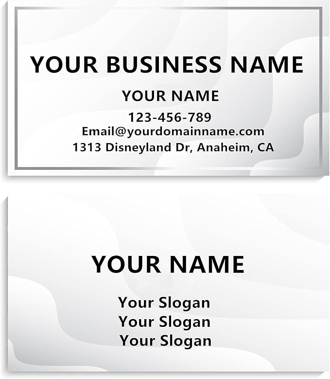 Business Cards Customizable,200 Pcs Premium Custom Cards for Business,Double Sided Personalized 3.5" X 2" Personalized Name Card No Additional Charge