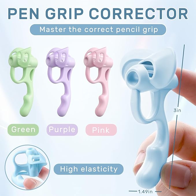 Pencil Grips for Kids Handwriting,8PCS Toddler Pencil Grip,Pen Grips Trainer,Writing Posture Correction Training AIDS for Beginners Preschooler Toddler Children Special Needs (8 Pcs)