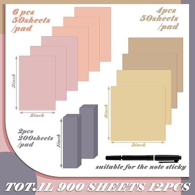 900 Pcs Bible Sticky Notes Bible Study Supplies Transparent Journaling Supplies Book Annotation Tools Translucent Clear Office Notes with Marker See Through Self(Classic Color)