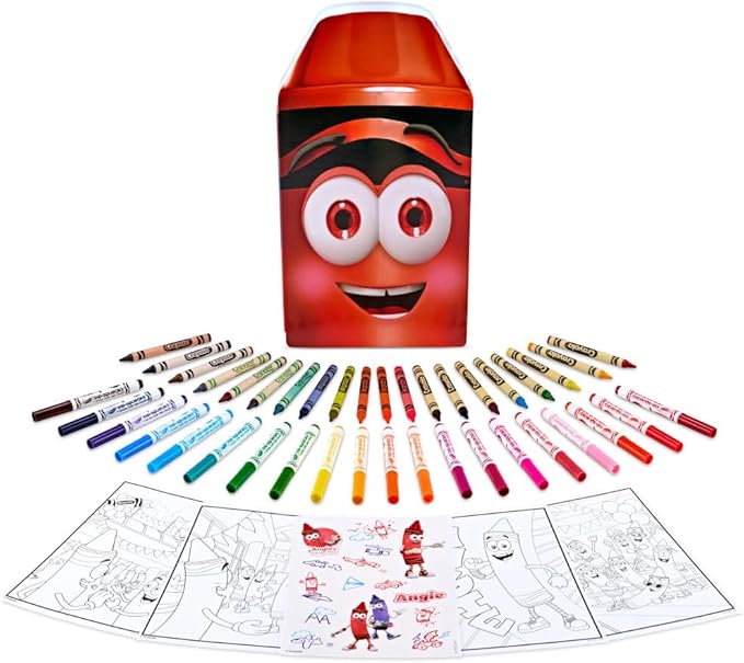 Crayola Coloring Set with Limited Edition Red Art Case, Limited Edition Crayons, 50+ Pieces, Gifts for Kids