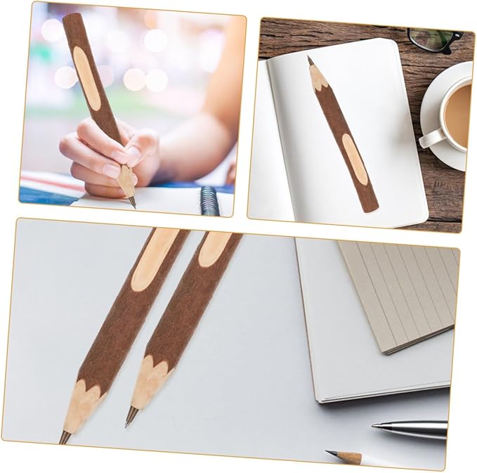 Wooden Ballpoint Pens 17cm Tree Bark Multi-function Portable Writing Pens 10pcs Biodegradable Natural Wood Office School Supplies