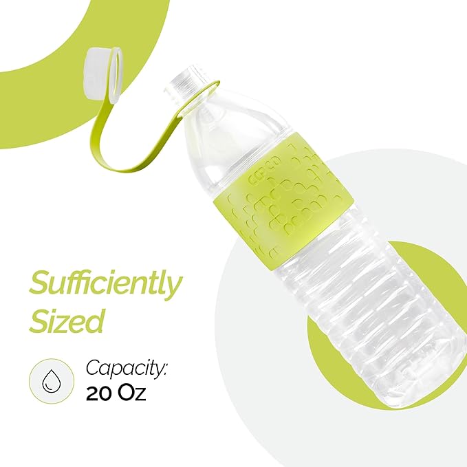 Copco Hydra 20 oz Water Bottle with Carrying Loop – Leak Proof, BPA Free Tritan, Dishwasher Safe, Twist-Open Body, Non-Slip Silicone Grip, Perfect for Gym, Travel, Office & Daily Use (Green)
