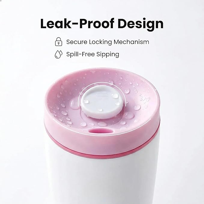 12 oz coffee tumbler Insulated coffee mug with lid Slider Insulated Stainless Steel Coffee Tumbler, Travel Mug for Hot and Iced Beverages insulated travel coffee mug (white)