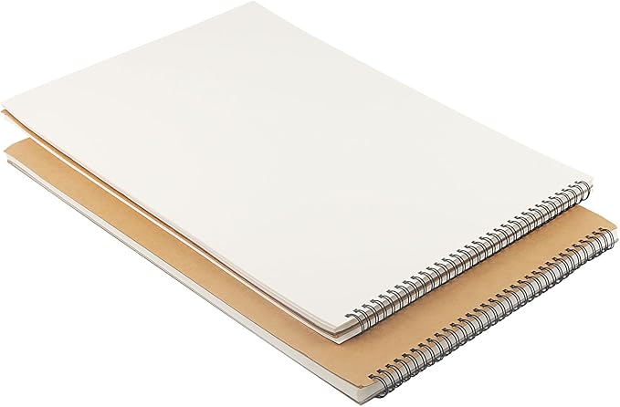 MUKCHAP 3 Pack A3 Sketchbook, 16.5 x 11.7 Inch Top Spiral Bound Sketchpad, 30 Sheets/60 Pages A3 Artist Drawing Pad for Painting Writing