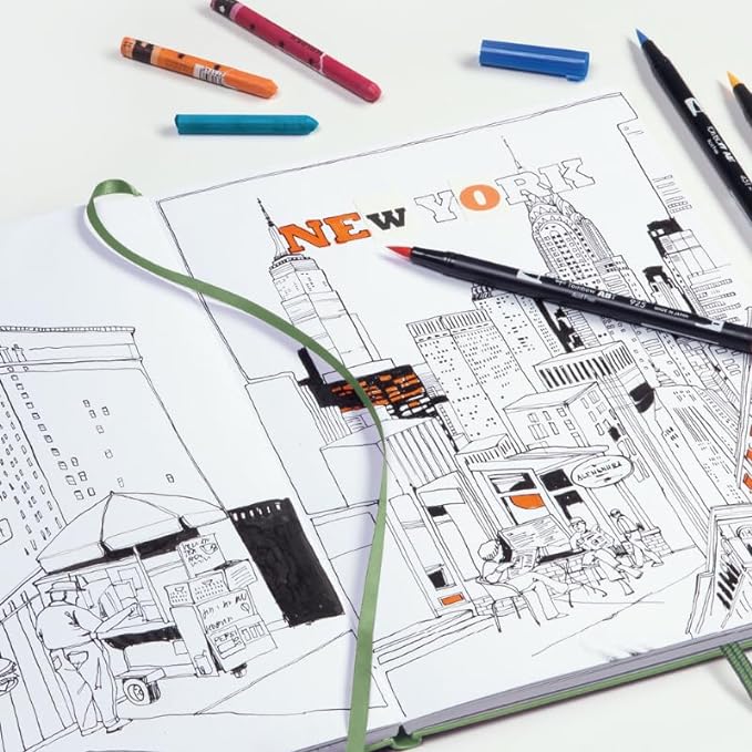 Leuchtturm1917 - Medium Landscape Hardcover Sketchbook (Forest Green) - 112 Pages of 150g/m² Paper