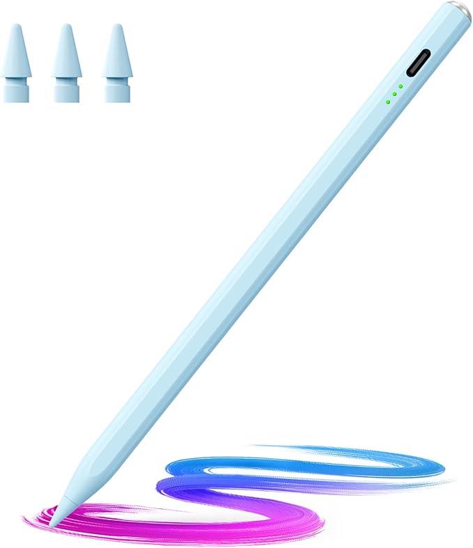 Hastraith Stylus Pen for iPad(2018-2026)-13 Mins Fast Charge with Tilt Sensitivity & Palm Rejection for iPad 11/10/9/8/7/6th Gen, Air 5/4/3/M4/M3/M2, Pro 13"/12.9"/11"/M4, Mini 7/6/5th, Blue
