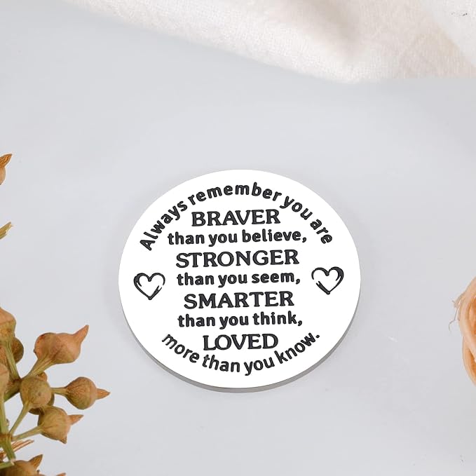 College Essentials for Guys Teens, Back to School Gifts for Boys Girls, Back to School Supplies, Motivational Gifts for Son Daughter, Pocket Hug Token Gift for 20 Year Old Male Christmas