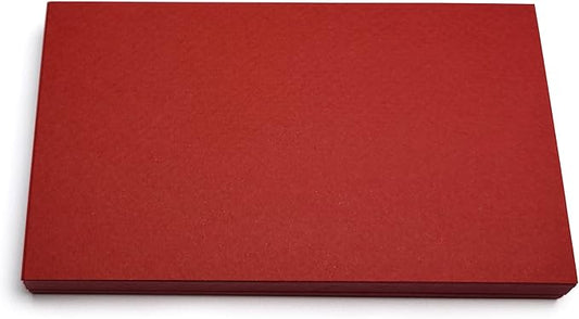 PPAPPAPPIYO 50 Pack 3x5 Colored Index Cards, 180gsm Premium Textured Blank Flash Cards, Heavyweight Cardstock for Study, Recipes, and DIY Crafts (red)
