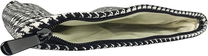 GUTGNK Women's Houndstooth Travel Bag - Small, Zipper, Skin Care & Cosmetics Change Bag