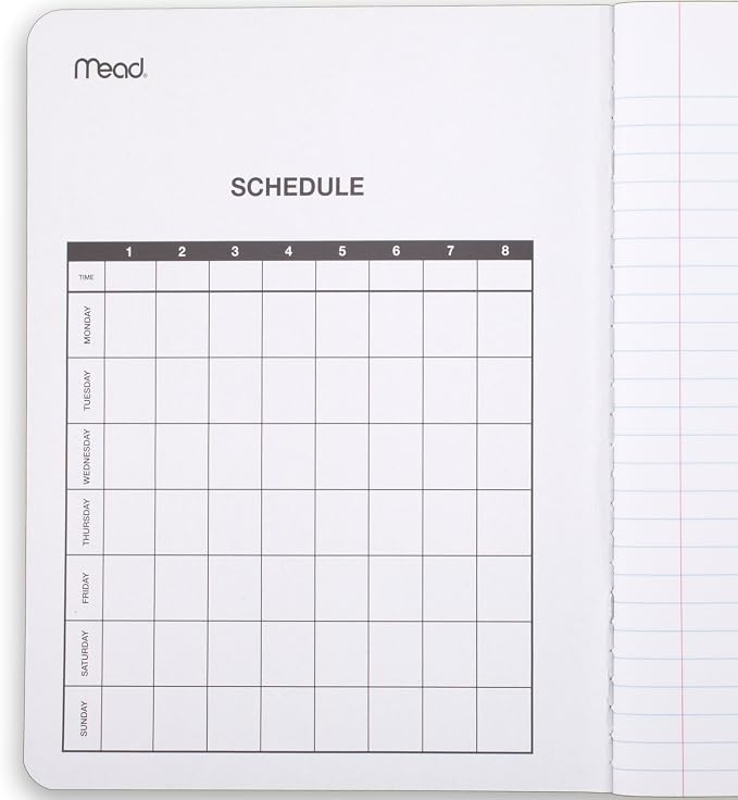 Mead Composition Notebook, Wide Ruled Paper, 7-1/2" x 9-3/4", 100 Sheets per Comp Book, Assorted Colors (950054-ECM) (Pack of 12)