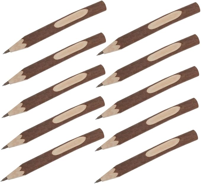 Wood Ballpoint Pens 13cm Tree Bark Natural Biodegradable Writing Pens 10pcs Convenient for Office and School Supplies