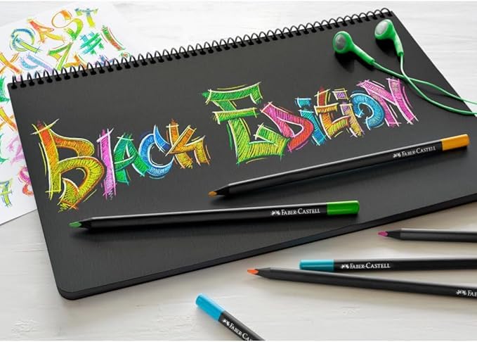 Faber-Castell Black Edition Colored Pencils, Classic, Spring Craft Supplies