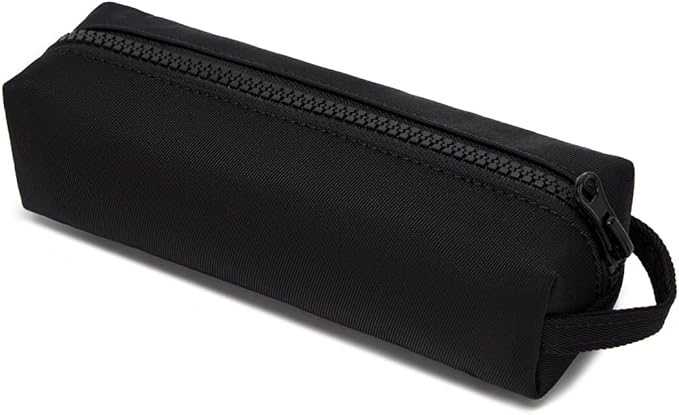 Pencil Case Soft School Pencil Pouch Bag for Easy Carry Stylish and Durable (Black)