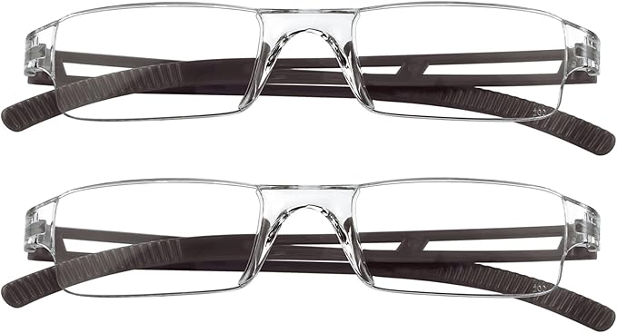 LifeArt 2/4 Pairs Reading Glasses, Blue Light Blocking Glasses, Computer Glasses for Men and Women, Rectangle Eyewear Frame
