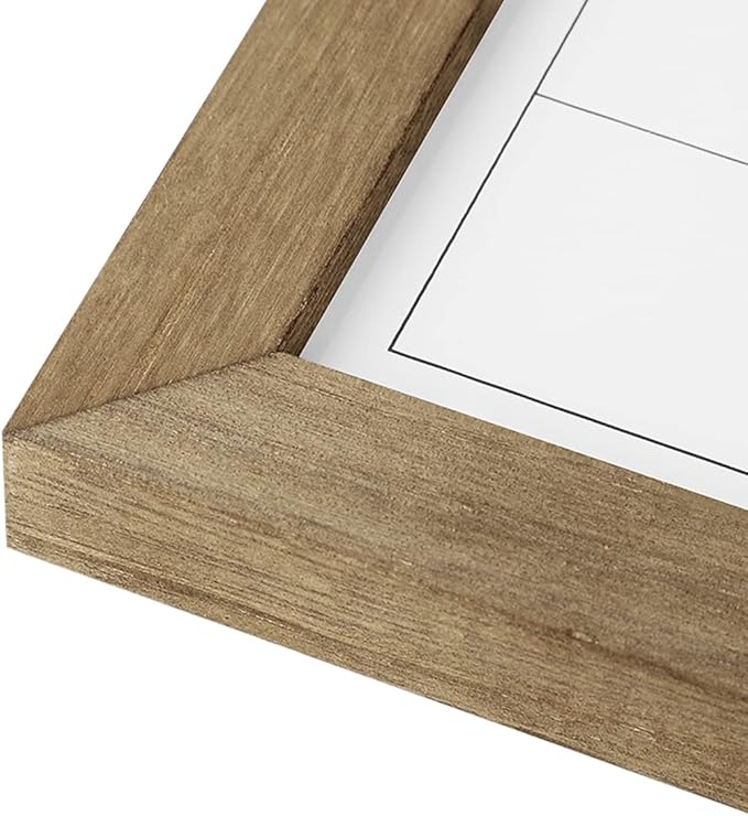Dry Erase Monthly Calendar Whiteboard for Wall, Large Solid Pine Wood Rustic Brown Frame Magnetic Surface Whiteboard for Wall，23.6"x 31.5"(YLBB-B-RB-6080)