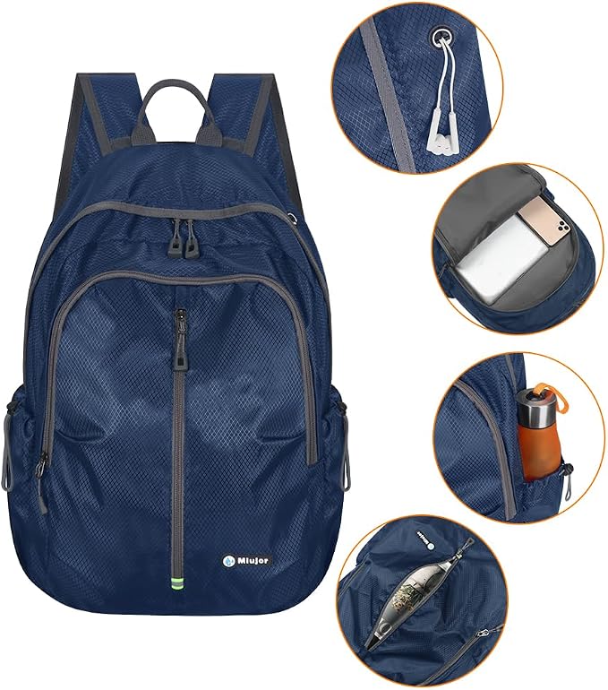 Lightweight Packable Foldable Backpack,Hiking backpack,Travel Backpack (Navy)