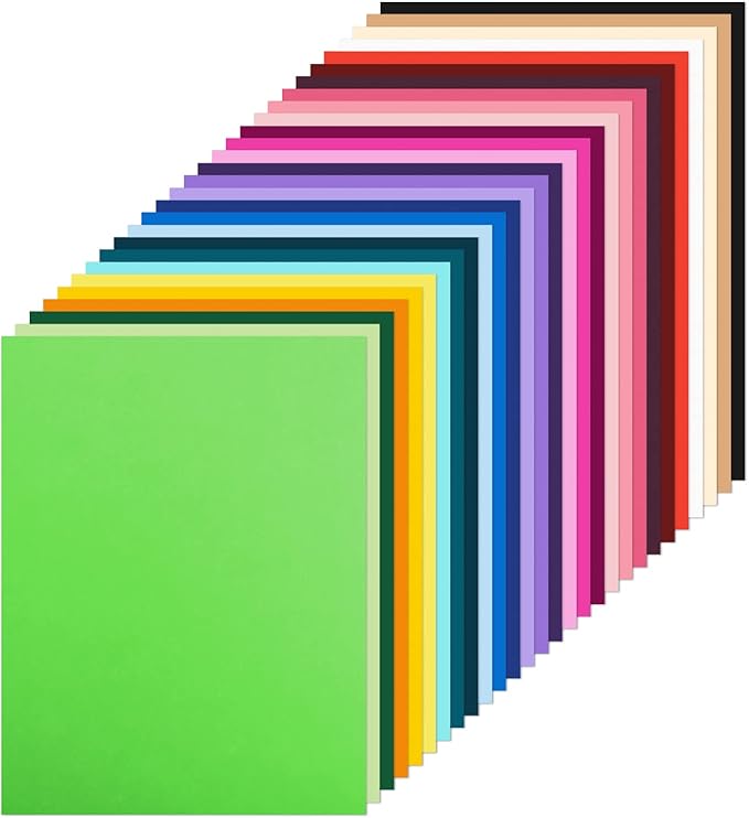 Livholic 108 Sheets Bright Hard Construction Paper Colorful Cardstock,8.27x11.6 Inch Colored Card Stock Pastel for DIY Craft,Scrapbook Paper Back to School Supplies (120GSM & 250GSM MIXED)