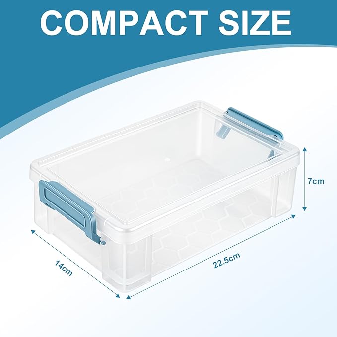 Crayon Storage Organizer Compatible with Crayola, Large Clear Pencil Box with Lid, Stackable Case for Art Supplies, Durable Plastic Art Supply Organizer for Pens,Teacher Supplies and Crafts